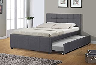 Best Quality Furniture Full Bed W/Trundle, Dark gray