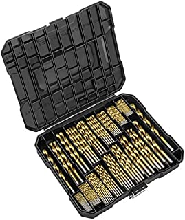 EnerTwist Titanium Drill Bit Kit Set for Metal and Wood 230-Piece - Anti-Walking 135° Tip Coated HSS from 3/64