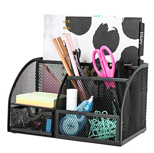 Exerz Mesh Desk Organizer Office with 6 Compartments