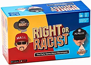 Right Or Racist - Funny White Elephant Gifts for Adults - Xmas Gift Secret Santa - Adult Party Game - Hilarious Drinking NSFW Game - Gag Gifts