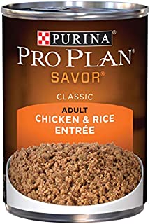 Purina Pro Plan Pate Wet Dog Food, SAVOR Chicken & Rice Entree - (12) 13 oz. Cans