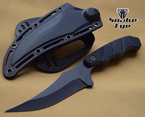 SNAKE EYE TACTICAL NEW ARRIVAL FIXED BLADE HUNTING SKINNING KNIFE WITH NYLON FIBER HARD SHEATH