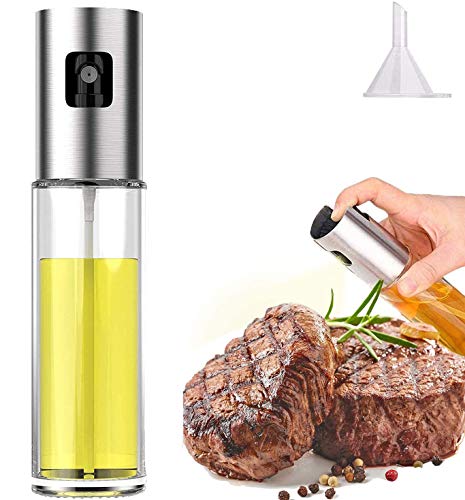 Olive Oil Sprayer for Cooking, Oil Spray Bottle Versatile Glass for Cooking, Baking, Roasting, Grilling