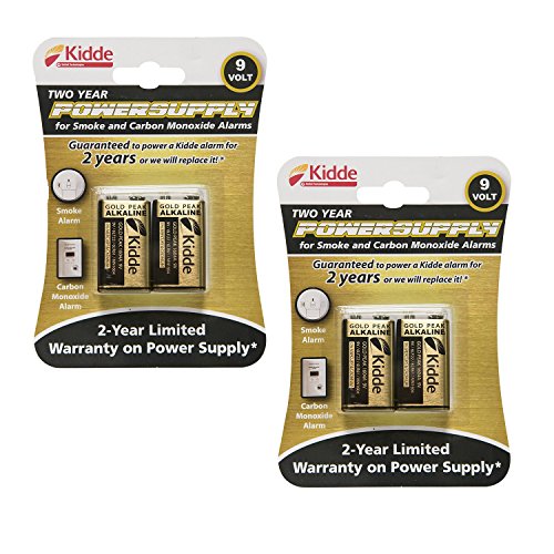 Kidde 21025830 Power Source Replacement Batteries 2 pack (total of 4 batteries)