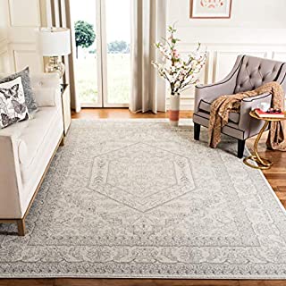 Safavieh Adirondack Collection ADR108B Ivory and Silver Oriental Vintage Medallion Area Rug (5'1