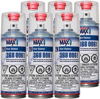 Spray max 1 CASE of (6) AEROSOL Clear Coat