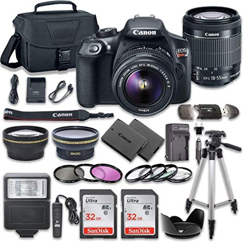 Canon EOS Rebel T6 DSLR Camera Bundle with Canon EF-S 18-55mm f/3.5-5.6 is II Lens