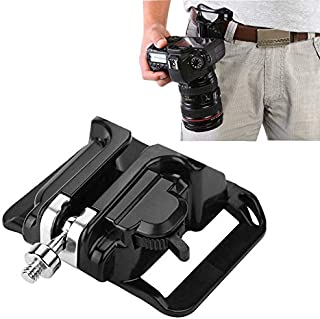 Kioducky Camera Holster, Fast Loading Camera Holster Belt Hanger Carry Your Light Weight Cameras from Your Waist Belt, Free Your Hand and Keep Your Camera Safe, Great for Climbing Wedding Travel