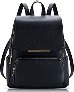 Leather Backpack, COOFIT Womens Backpack Black PU Leather Backpack Ladies Shoulder Bag Casual Travel Daypack