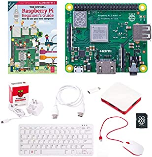 Raspberry Pi 3A+ Official Starter Kit w/Pi 3 Model A Plus Boards, 16GB Micro SD Card, USB Mouse, USB Keyboard, Power Supply, Case and HDMI Cable - Just Connect to HDMI Display