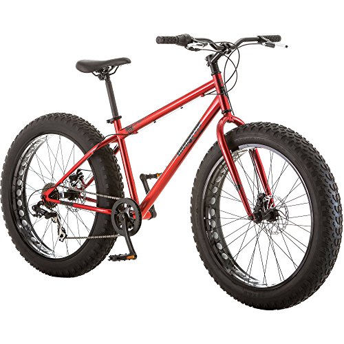 Mongoose Hitch Men's Fat Tire Bicycle, Red, 26