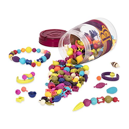 B. toys  Pop Snap Bead Jewelry Set for Kids  Pop Arty!  DIY Craft Jewelry Making Kit  Creative Necklaces, Rings, Bracelets  4 years + (275 Pcs)