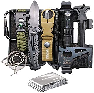 Cool & Unique Birthday Gift for Him Men Husband Dad Boyfriend Boys, Fun Gadget Mens Gifts Ideas, 11-in-1 Survival Gear Kits, EDC Emergency Tools and Everyday Carry Gear, Official Survival Kit