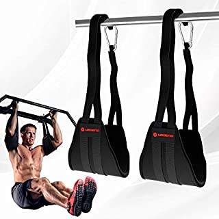 Legend Premium Hanging Ab Straps Pair for Abdominal Muscle Building Exercises for Men & Women. Heavy-Duty, Wear-Resistant & Comfortable Foam Padded Leg Raise Slings for Pull Up Bars