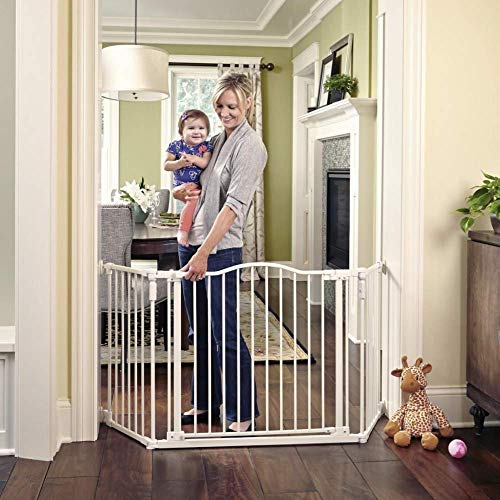 Toddleroo by North States 72 wide Deluxe Décor Gate: Perfect safety solution for extra wide spaces with added one hand functionality. Hardware Mount. Fits 38.3 - 72 wide. (30