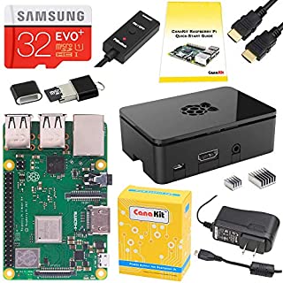 CanaKit Raspberry Pi 3 B+ (B Plus) Starter Kit (32 GB EVO+ Edition, Premium Black Case)