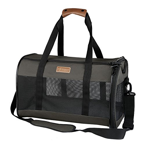 Akinerri Airline Approved Pet Carriers,Collapsible Soft Sided Pet Travel Carrier for Dogs and Cats (Medium)