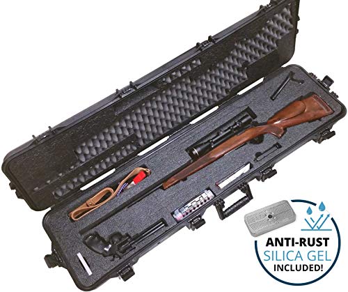 Case Club Pre-Cut Hunting Rifle Waterproof Case with Accessory Box and Silica Gel to Help Prevent Gun Rust