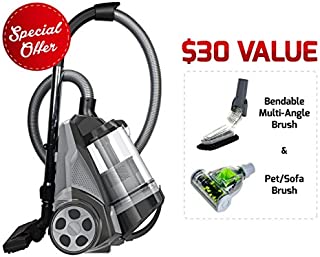 OVENTE ST2620B Bagless Canister Cyclonic Vacuum