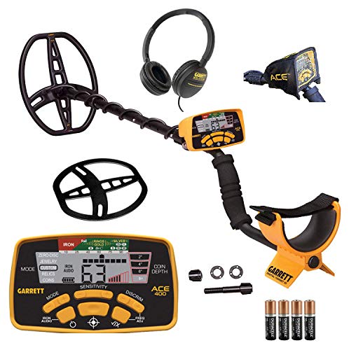 Garrett Ace 400 Metal Detector with Waterproof Coil and Headphone Plus Accessories