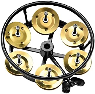 Meinl Percussion THH1B-BK Professional Series Hi Hat Tambourine, Single Row Brass