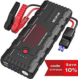 NEXPOW Car Battery Starter, 1500A Peak 21800mAh 12V Auto Car Jump Starter Power Pack with USB Quick Charge 3.0 (Up to 6.5L Gas or 4L Diesel Engine)