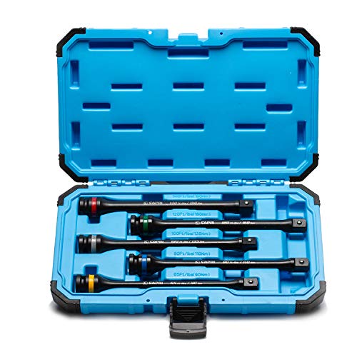 Capri Tools 30083 Torque Limiting Extension Bar Set (5 Piece), 65-140 ft. lbs., 1/2 in. Drive