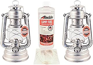 Feuerhand Hurricane Lantern Kit - German Made Oil Lamps - 2 Lanterns, Lamp Oil, Extra Wick