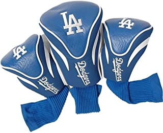 Team Golf MLB Los Angeles Dodgers Contour Golf Club Headcovers (3 Count), Numbered 1, 3, & X, Fits Oversized Drivers, Utility, Rescue & Fairway Clubs, Velour lined for Extra Club Protection