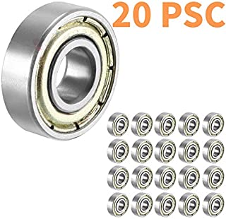 FaGoBearing (Pack of 20 608 ZZ Skateboard Bearings, Sackorange 608zz Double Shielded,8x22x7 Miniature Ball Bearings