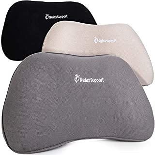 RS1 Back Support Pillow by Relax Support  Lumbar Pillow Upper and Lower Back for Chair Back Pain Uses ArcContour Special Patented Technology Has Unique Lateral Convex Shape for a Pain Free Back