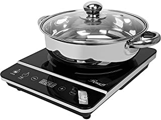 Rosewill Induction Cooker 1800 Watt, Induction Cooktop, Electric Burner with Stainless Steel Pot 10