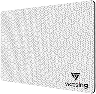 VicTsing Mouse Pad, 3D Textured Plastic Surface Mouse Pad with Non-Slip Rubber, Fast and Smooth Control for High DPI Game, Compatible with All DPI Mice for Both Work & Gaming(10.2x8.3in)