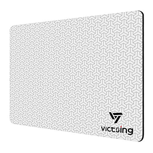 VicTsing Mouse Pad, 3D Textured Plastic Surface Mouse Pad with Non-Slip Rubber, Fast and Smooth Control for High DPI Game, Compatible with All DPI Mice for Both Work & Gaming(10.2x8.3in)