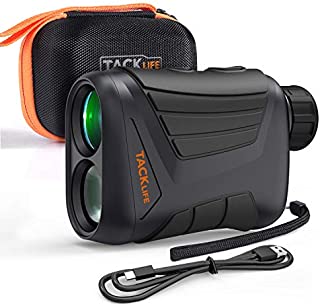 Laser Range Finder 900 Yard, RangeFinder 7X with Pin/Range/Speed/Scanning Model, USB Charging Cable, Wrist Strap, Carrying Case, 1/4'' Mounting Thread for Golf, Hunting, Hiking, Outdoor Using - MLR01