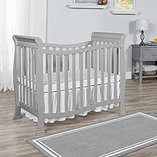 Dream On Me Violet Mini Crib in Pebble Grey, Greenguard Gold Certified