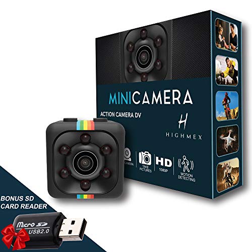 Spy Camera, Hidden Camera, Action Camera, Nanny Cam, Mini Camera, Cop Cam, Spy Cams, Best Digital Small HD Super Portable with Night Vision and Motion Detection, Cameras for Home, Car, Drone and Offic