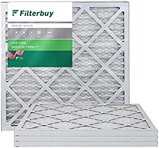 FilterBuy 20x20x1, Pleated HVAC AC Furnace Air Filter, MERV 8, AFB Silver, 4-Pack