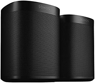 Two Room Set with Sonos One (Gen 2) - Voice Controlled Smart Speaker with Amazon Alexa Built-In - Black