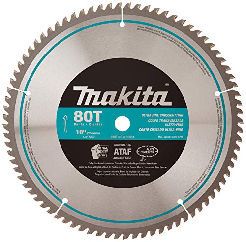 Makita A-93681 10-Inch 80 Tooth Micro Polished Mitersaw Blade