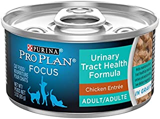 Purina Pro Plan Urinary Tract Health Gravy Wet Cat Food, FOCUS Urinary Tract Health Formula Chicken Entree - (24) 3 oz. Pull-Top Cans