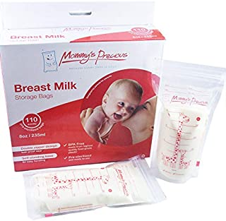 110 Count Breastmilk Storage Bags 8 Oz 235 ml Breastfeeding Freezer Storage Container Bags for Breast Milk comes Pre Sterilized & BPA Free with Accurate Measurements & Leak Proof. Buy Now!