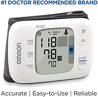 Omron Gold Blood Pressure Monitor, Portable Wireless Wrist Monitor, Digital Bluetooth Blood Pressure Machine, Stores Up to 200 Readings for Two Users (100 Readings Each)