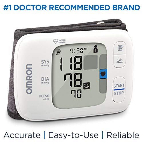 Omron Gold Blood Pressure Monitor, Portable Wireless Wrist Monitor, Digital Bluetooth Blood Pressure Machine, Stores Up to 200 Readings for Two Users (100 Readings Each)