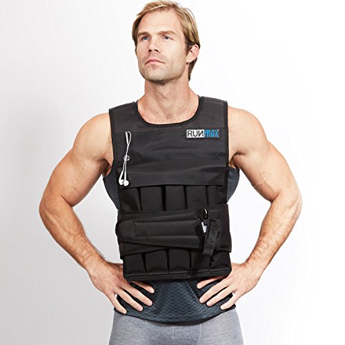 RUNFast RUNmax 12Lbs-140Lbs Weighted Vest with Shoulder Pads, 60 lb