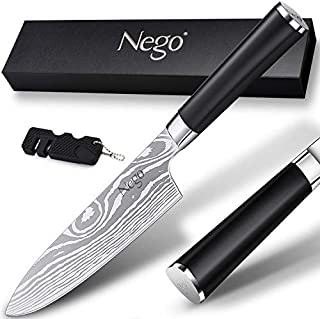 Chef's knife - Slicing Carving Knife -Pro Chef knives 8 inch Cooking knife, German High Carbon Stainless Steel Razor Sharp Blade Stain Resistant, Best Choice for Restaurant and Home Kitchen