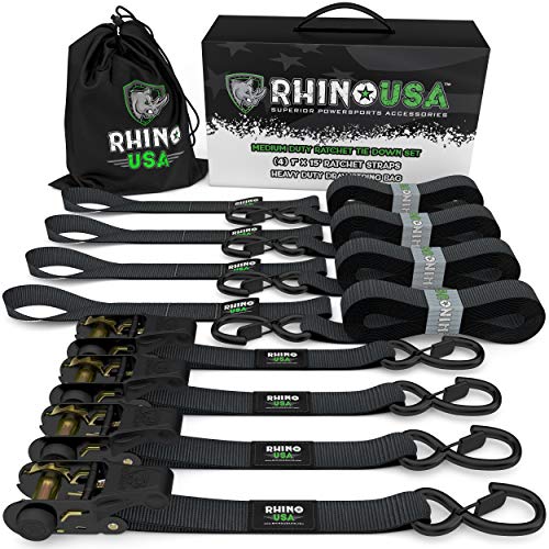 RHINO USA Ratchet Straps (4PK)