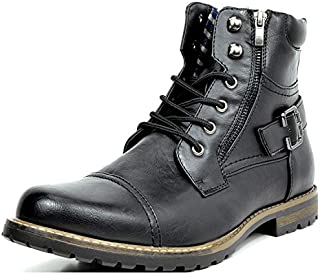 Bruno Marc Men's Philly-3 Black Military Combat Boots - 9 M US