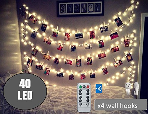 BestCircle 40 LED Photo Clip String Lights 20 Ft