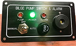 Pactrade Marine Boat Bilge Alarm Pump Switch Aluminum Plate Manual Automatic